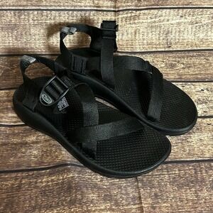 Chaco Mega Z Cloud Kids 6 Women's 8 Solid Black‎ Hiking Active Sandals